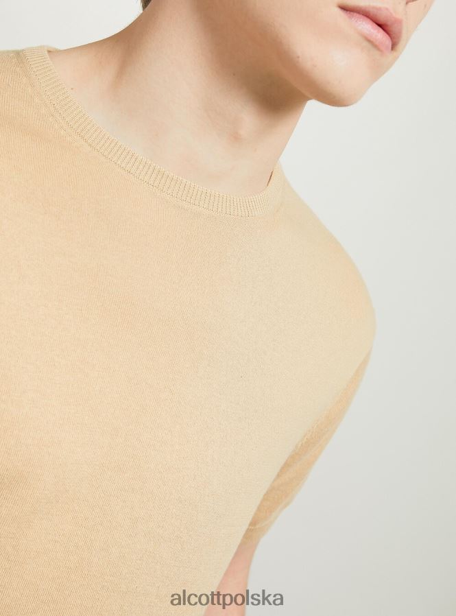 odzież Alcott bawełniany sweterek z krótkim rękawem bk1 czarny mężczyźni 2TXFF61042