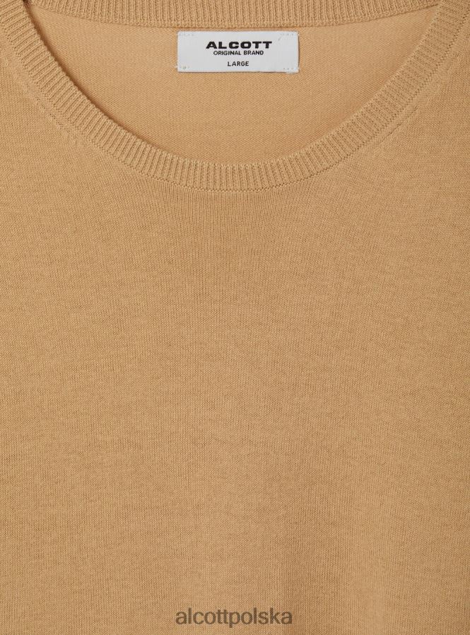 odzież Alcott bawełniany sweterek z krótkim rękawem bk1 czarny mężczyźni 2TXFF61042