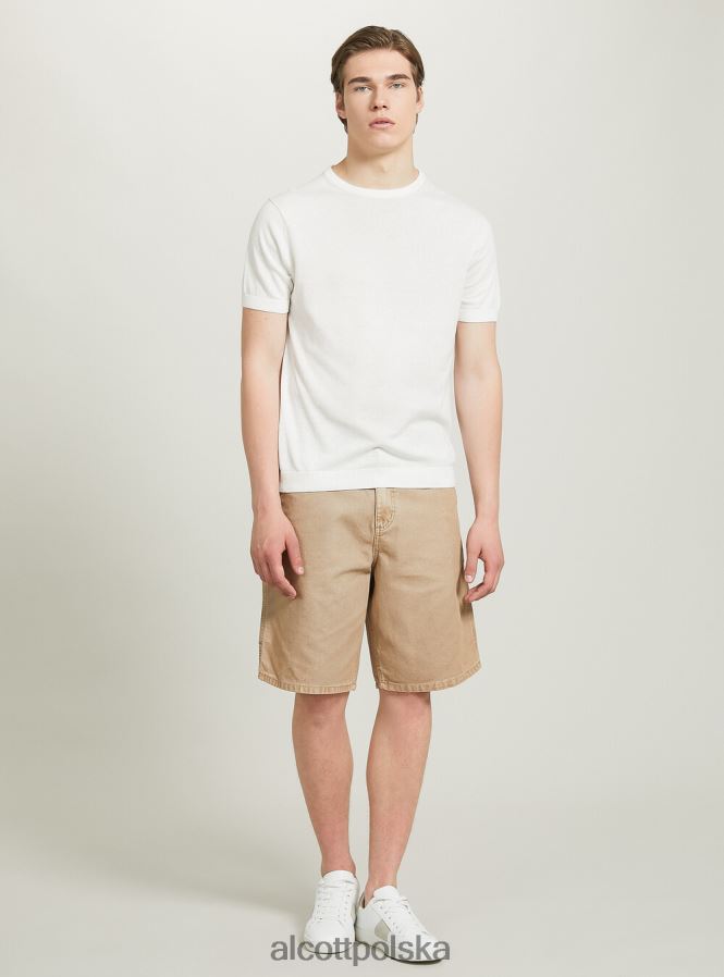 odzież Alcott bawełniany sweterek z krótkim rękawem bk1 czarny mężczyźni 2TXFF6630