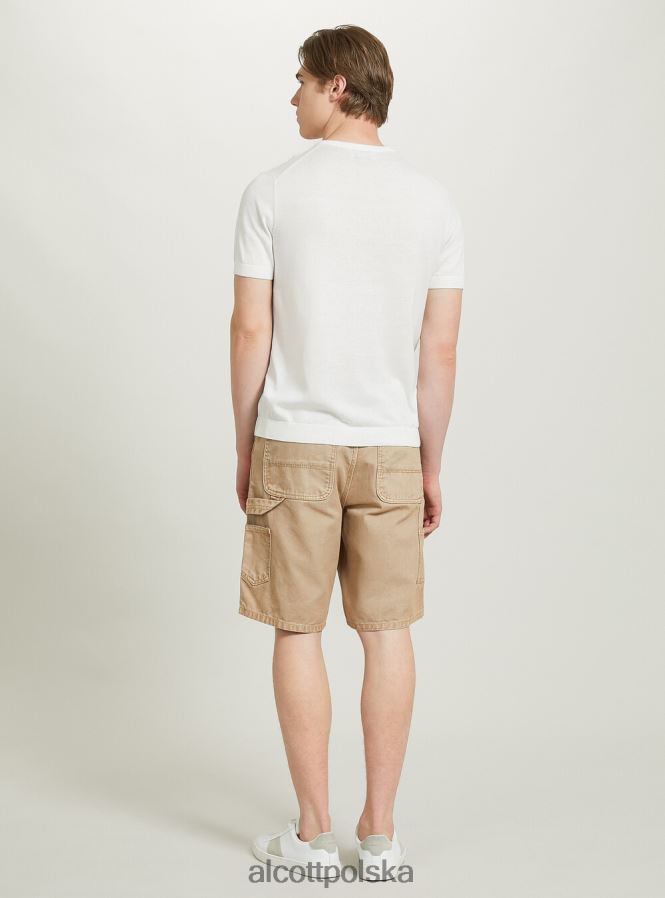 odzież Alcott bawełniany sweterek z krótkim rękawem bk1 czarny mężczyźni 2TXFF6630