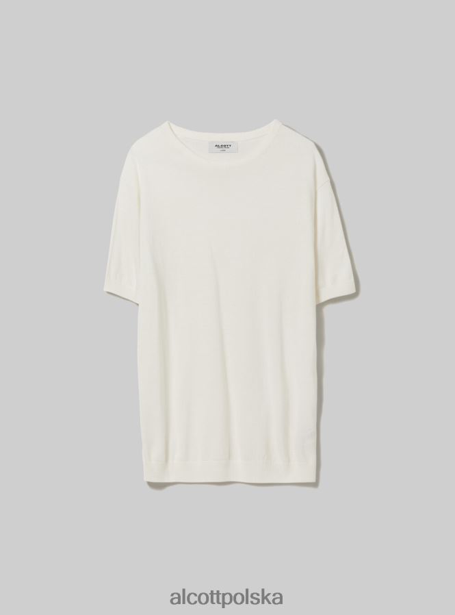 odzież Alcott bawełniany sweterek z krótkim rękawem bk1 czarny mężczyźni 2TXFF6630