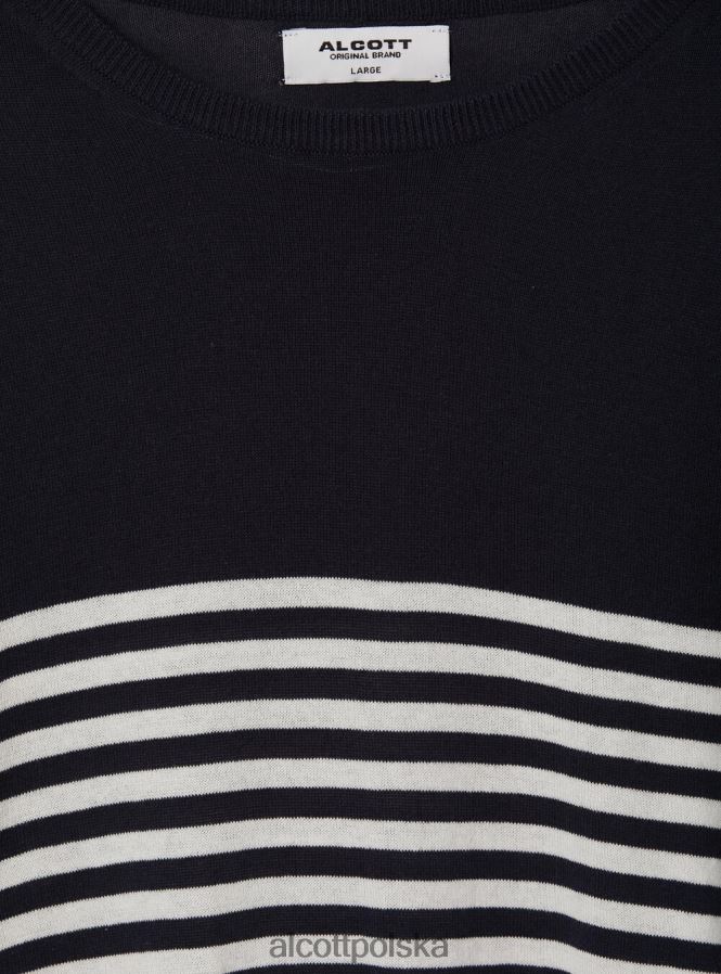 odzież Alcott bawełniany sweterek z krótkim rękawem bk1 czarny mężczyźni 2TXFF6633