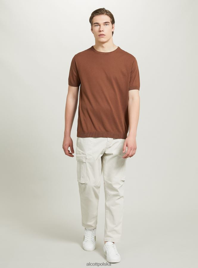 odzież Alcott bawełniany sweterek z krótkim rękawem bk1 czarny mężczyźni 2TXFF6802