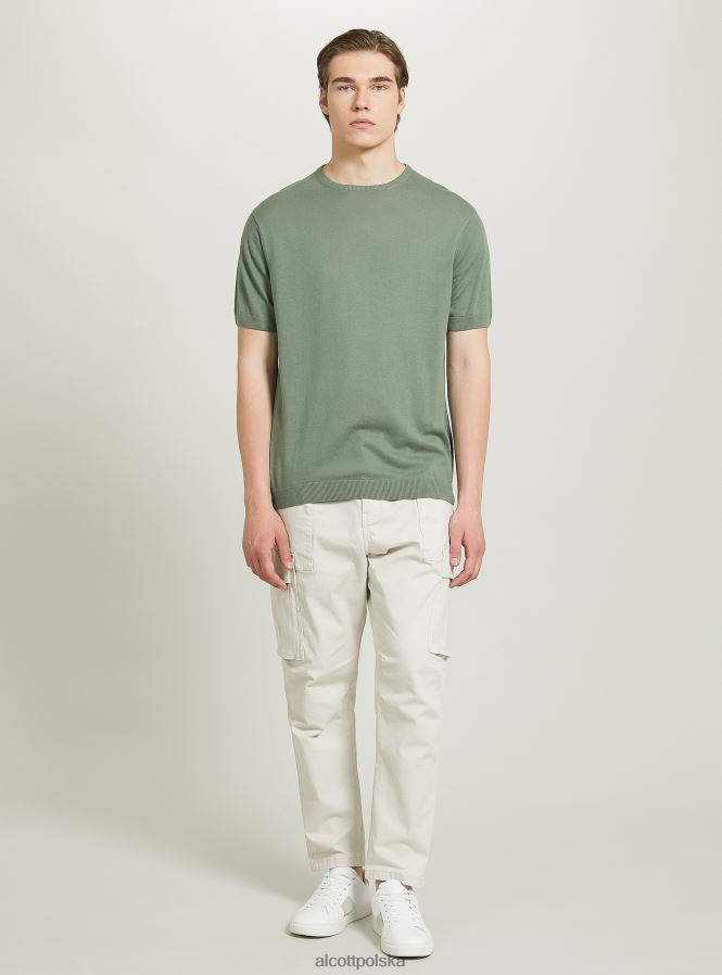 odzież Alcott bawełniany sweterek z krótkim rękawem bk1 czarny mężczyźni 2TXFF6804