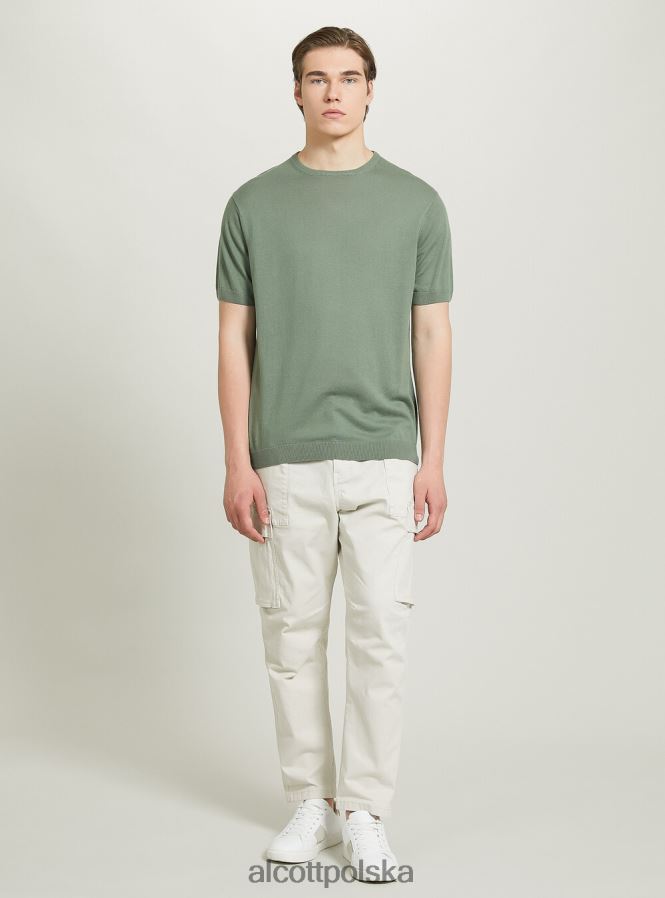 odzież Alcott bawełniany sweterek z krótkim rękawem bk1 czarny mężczyźni 2TXFF6804