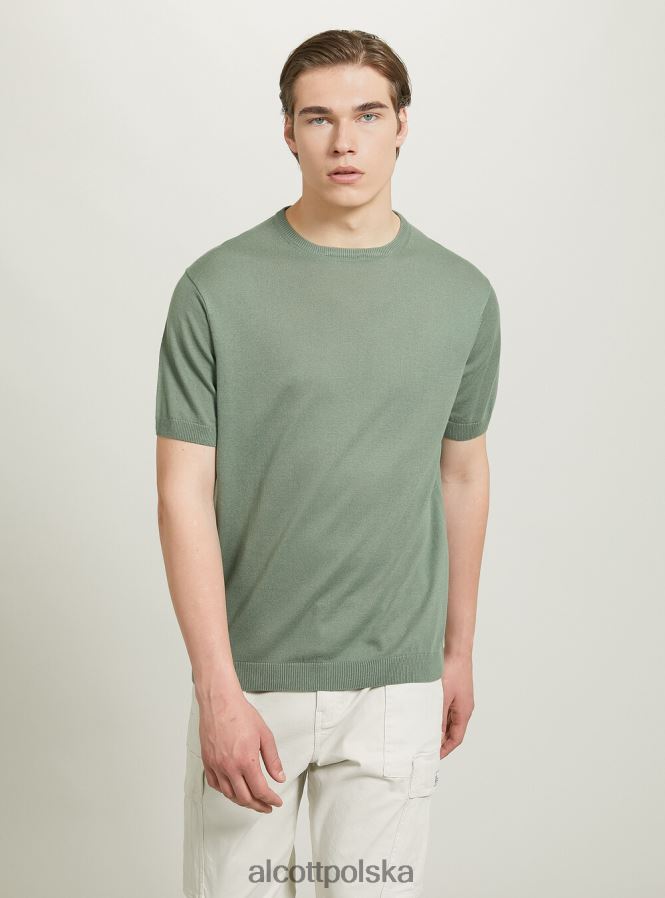 odzież Alcott bawełniany sweterek z krótkim rękawem bk1 czarny mężczyźni 2TXFF6804