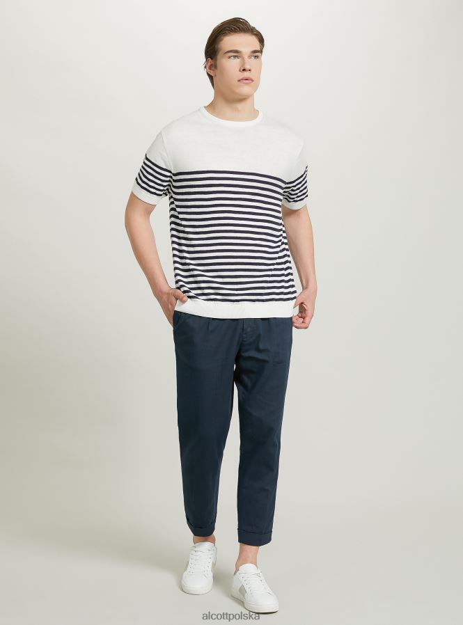 odzież Alcott bawełniany sweterek z krótkim rękawem bk1 czarny mężczyźni 2TXFF6870