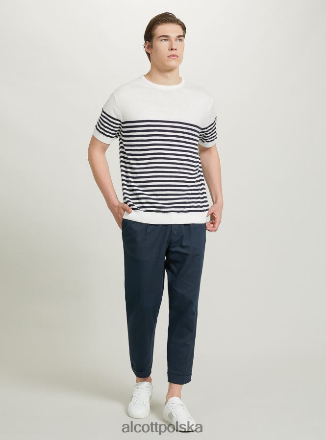 odzież Alcott bawełniany sweterek z krótkim rękawem bk1 czarny mężczyźni 2TXFF6870