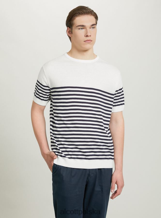 odzież Alcott bawełniany sweterek z krótkim rękawem bk1 czarny mężczyźni 2TXFF6870