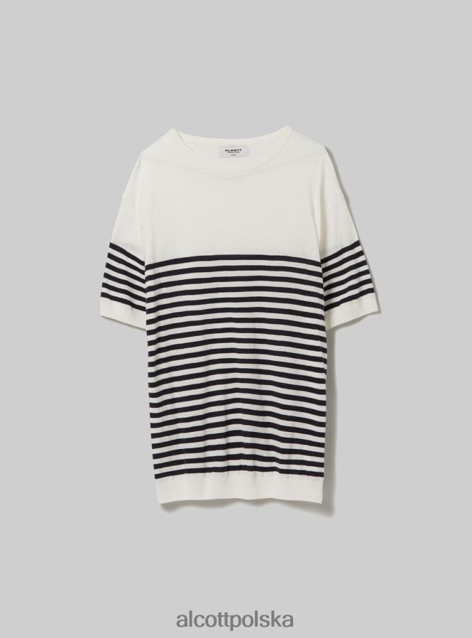 odzież Alcott bawełniany sweterek z krótkim rękawem bk1 czarny mężczyźni 2TXFF6870