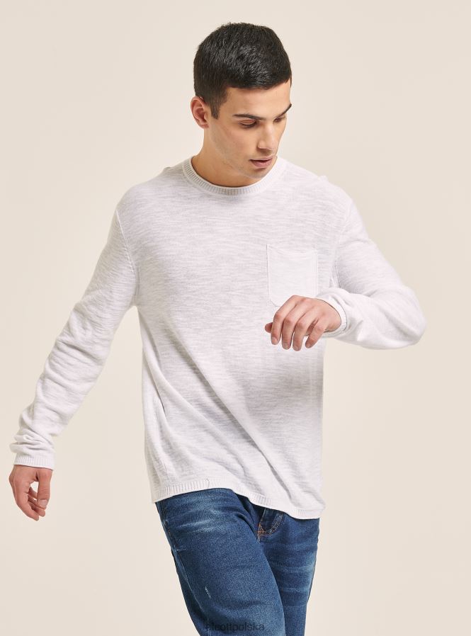 odzież Alcott sweter z wywijanym dekoltem i kieszenią na piersi bk2 piracki czarny mężczyźni 2TXFF61182