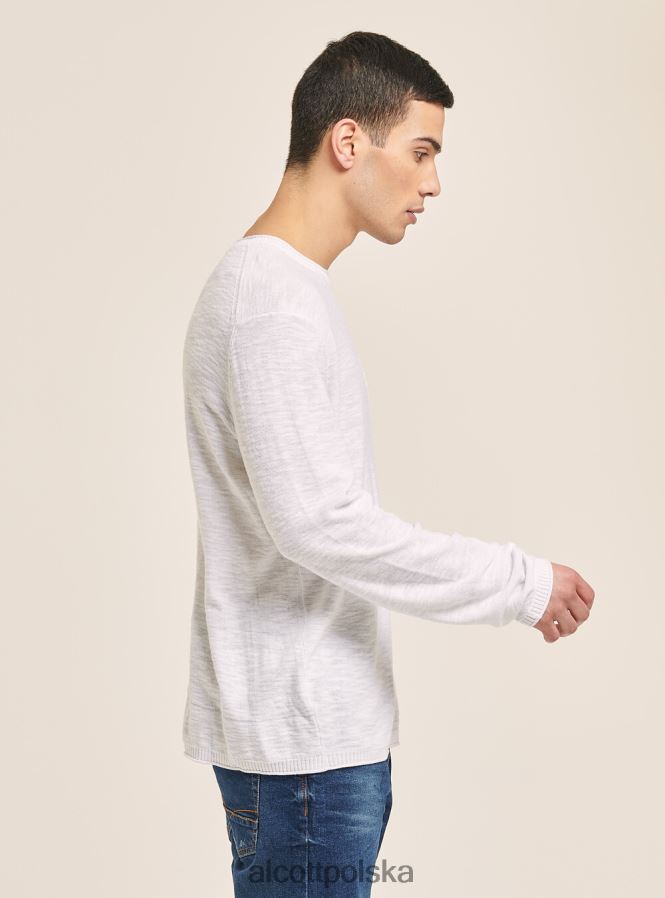 odzież Alcott sweter z wywijanym dekoltem i kieszenią na piersi bk2 piracki czarny mężczyźni 2TXFF61182