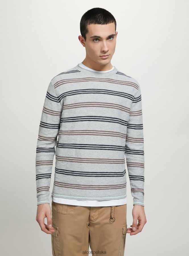 odzież Alcott sweter z wywijanym dekoltem i kieszenią na piersi bk2 piracki czarny mężczyźni 2TXFF61183