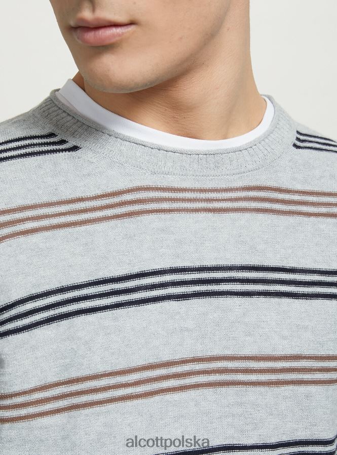 odzież Alcott sweter z wywijanym dekoltem i kieszenią na piersi bk2 piracki czarny mężczyźni 2TXFF61183