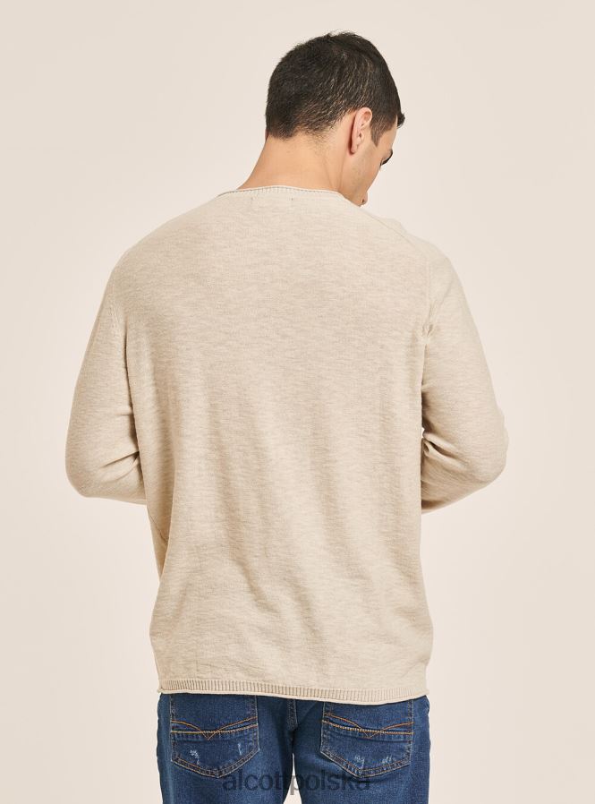 odzież Alcott sweter z wywijanym dekoltem i kieszenią na piersi bk2 piracki czarny mężczyźni 2TXFF6837