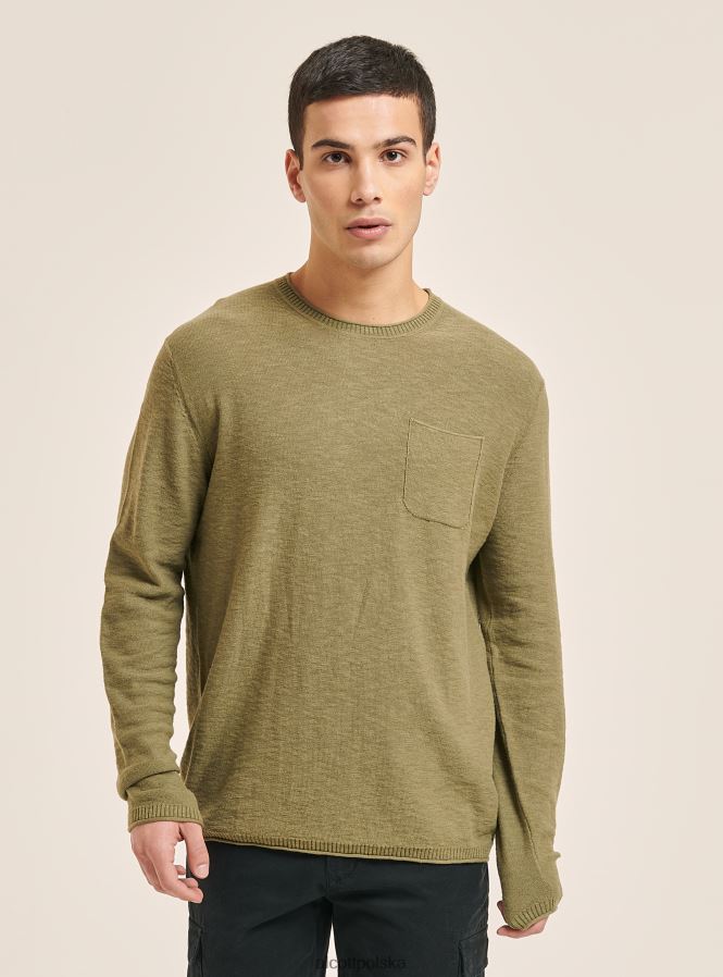 odzież Alcott sweter z wywijanym dekoltem i kieszenią na piersi bk2 piracki czarny mężczyźni 2TXFF6850